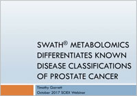 Metabolomics Differentiates Known Disease Classifications of Prostate Cancer