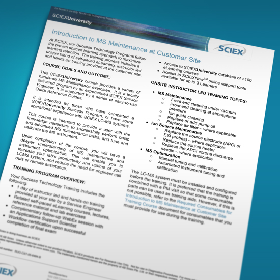 SCIEX University Success Programs